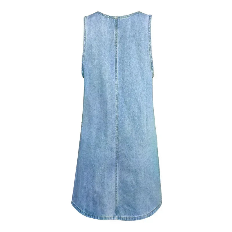 Sara™ | Praktisk og Let Denim Sommerkjole