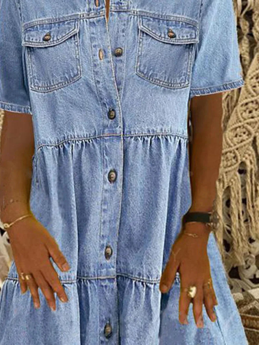 Sara® | Boho Denimkjole