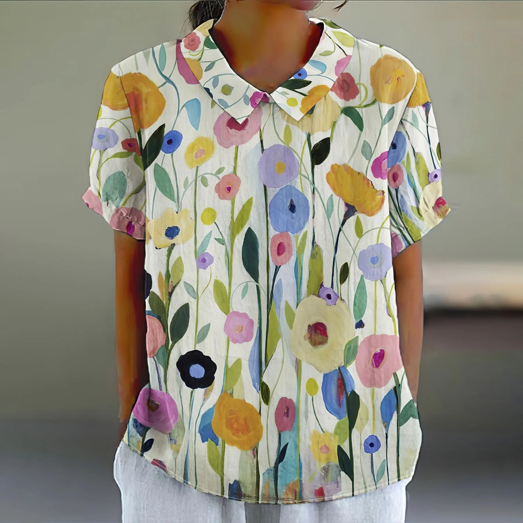 Sara™ | Blomstret Bluse