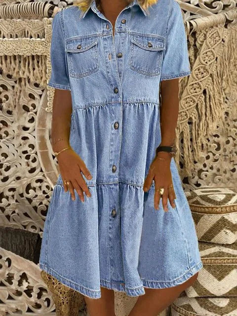 Sara® | Boho Denimkjole