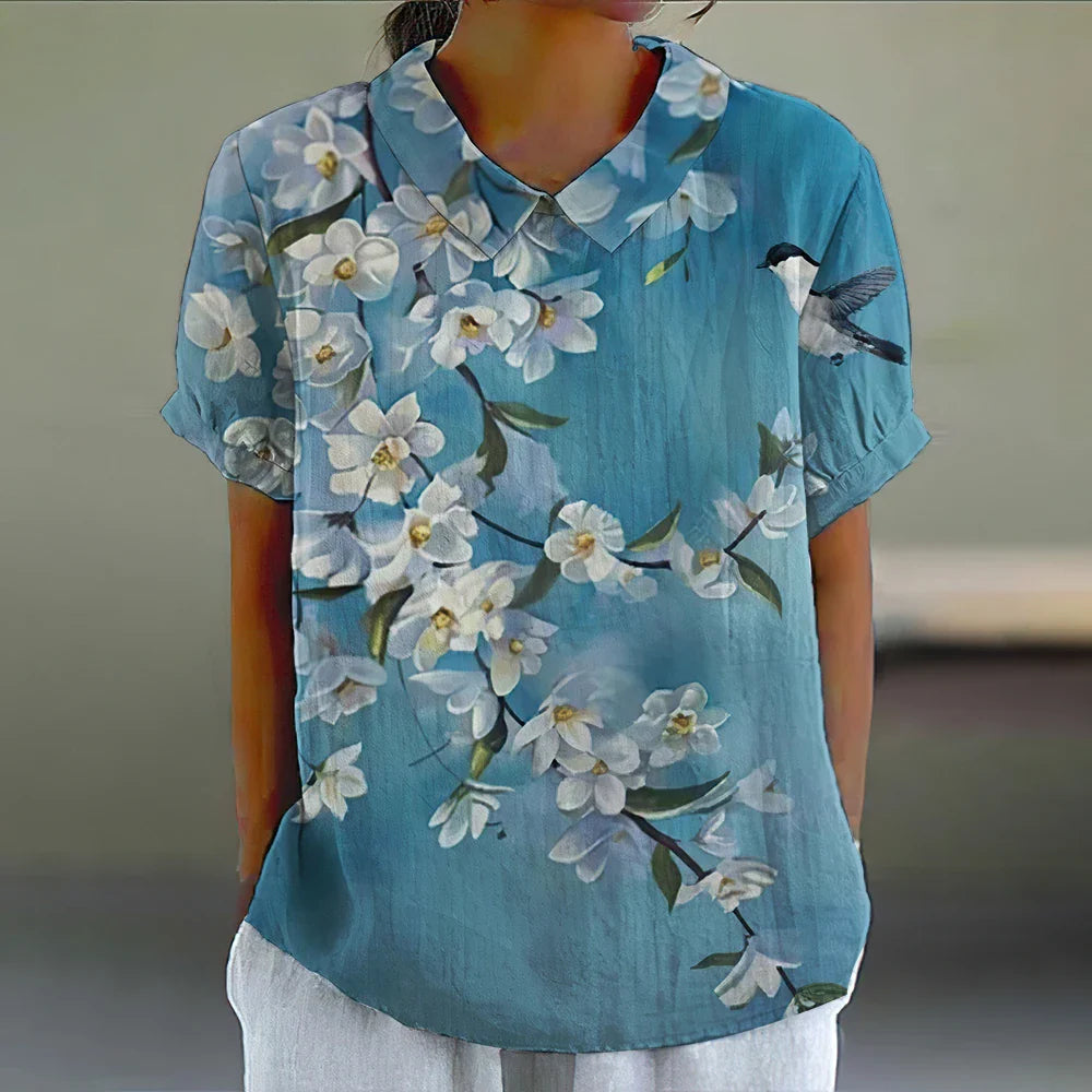 Sara™ | Blomstret Bluse
