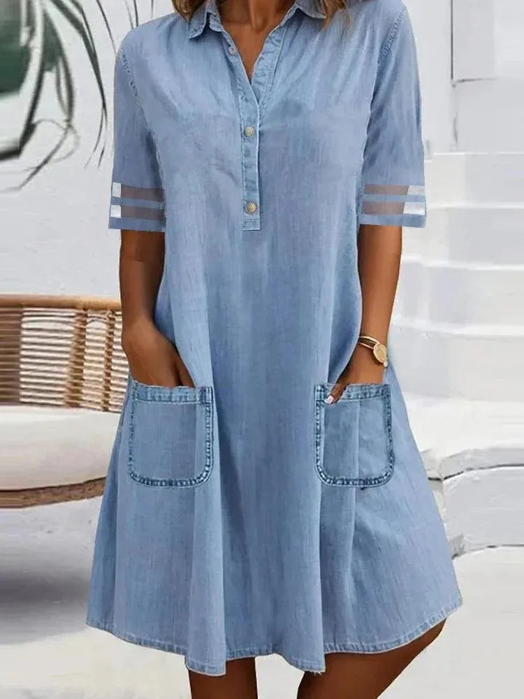 Sara® | Denim Letvægtskjole