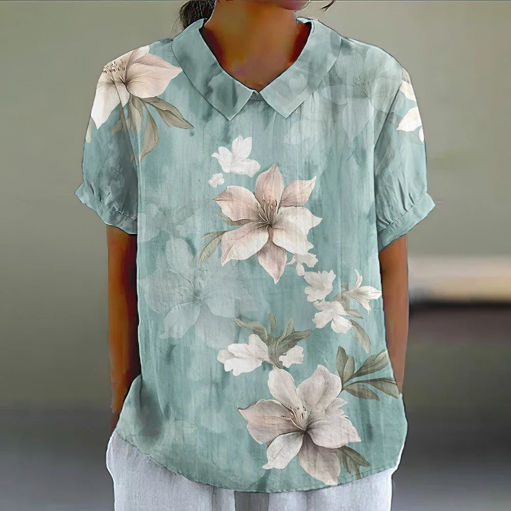 Sara™ | Blomstret Bluse