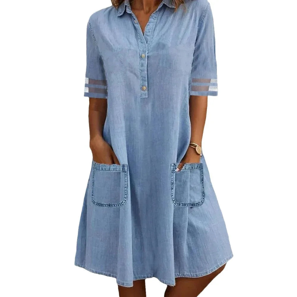 Sara® | Denim Letvægtskjole