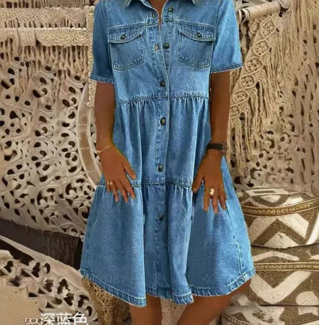 Sara® | Boho Denimkjole
