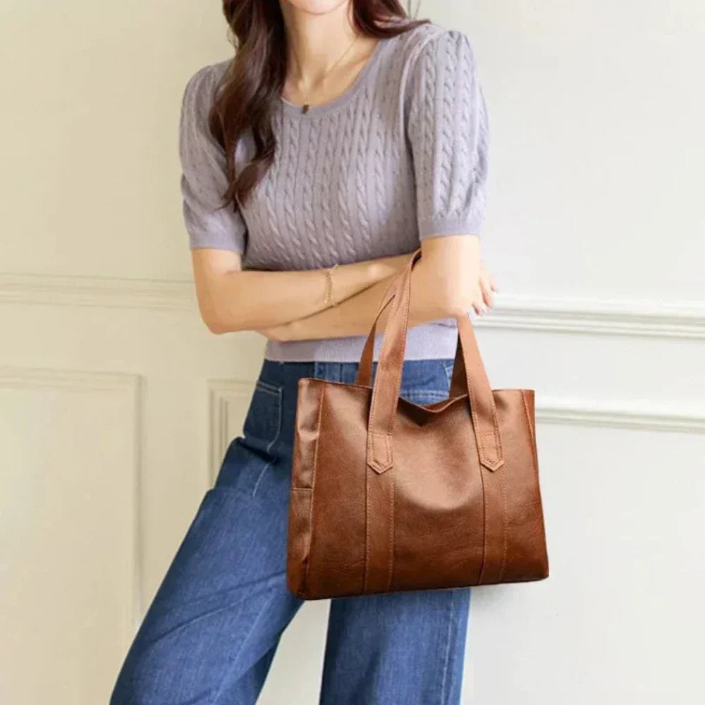 Sara™ | Minimalistisk luksuriøs skuldertaske i blødt design.