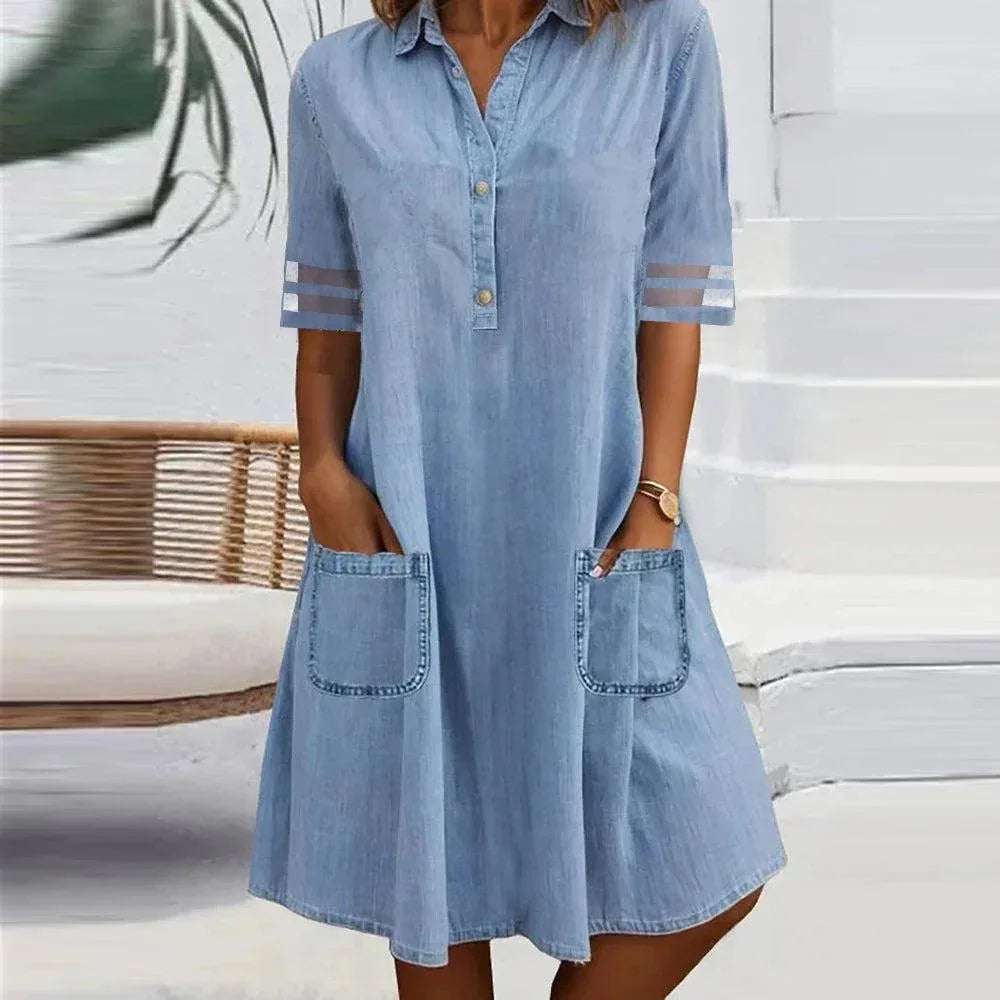 Sara® | Denim Letvægtskjole