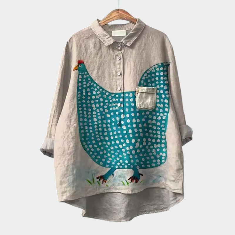 Sara™ | Kunstnerisk Printbluse