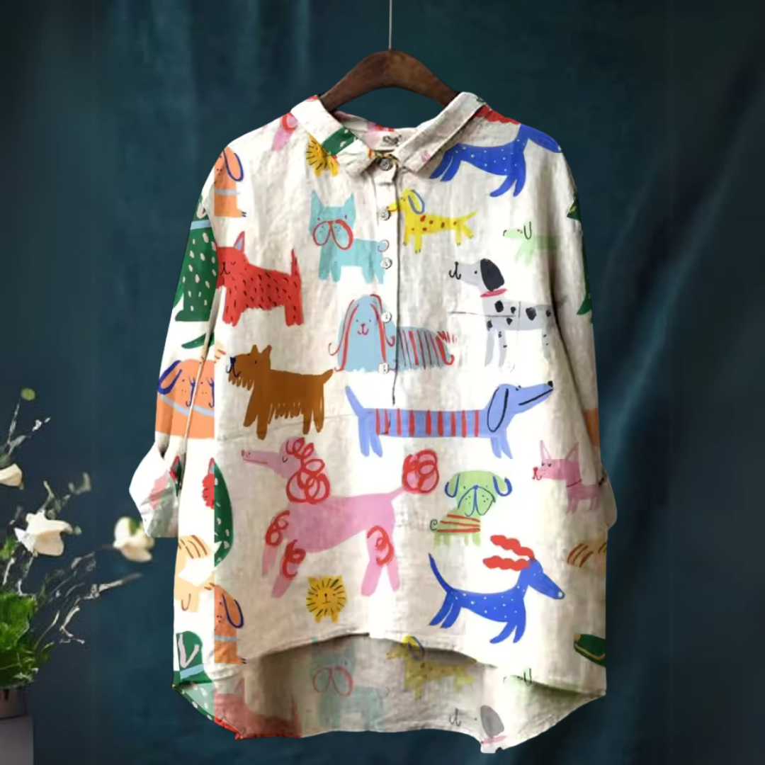 Sara™  | Stilfuld Casual Skjorte med Print