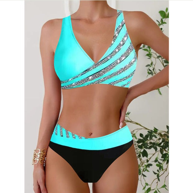 Sara™- Halterneck badedragt med print