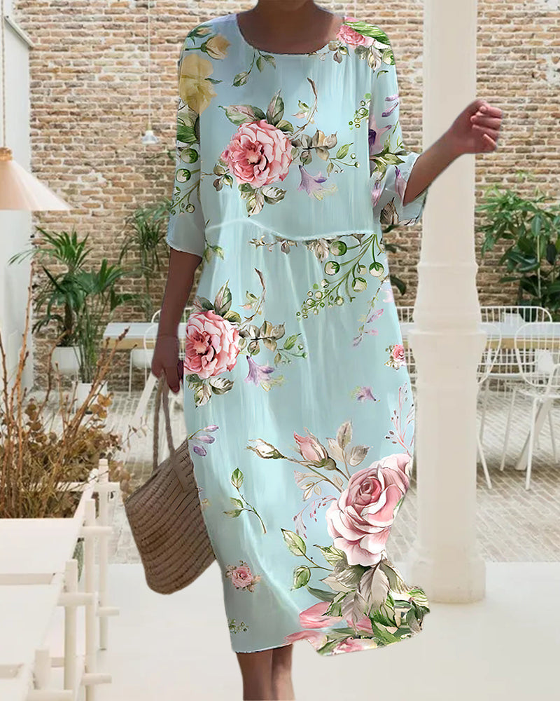 Sara™ | Elegant blomstret kjole