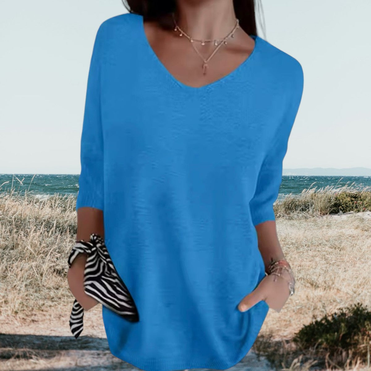 Sara™ | Stilfuld V-Hals Casual Top