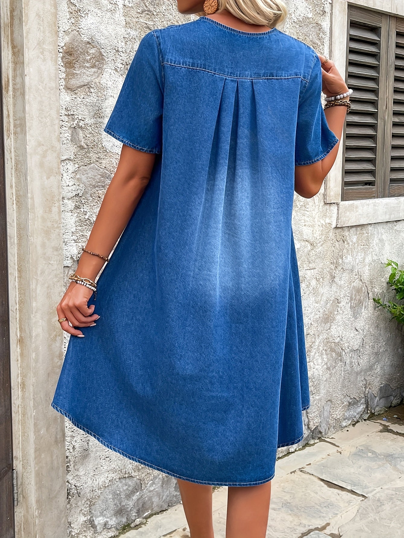 Sara™ | Tidløs Denim Sommerkjole