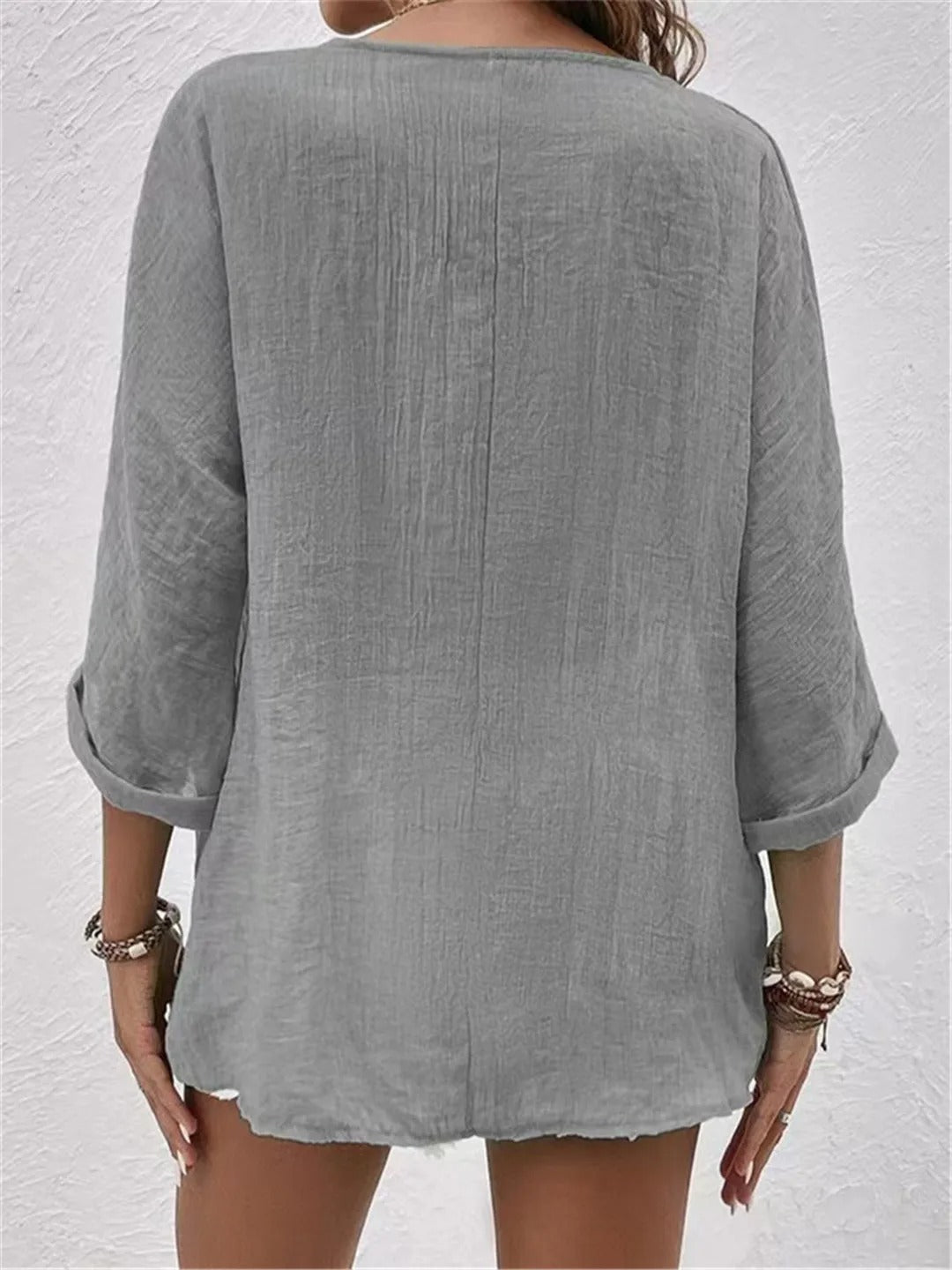 Sara™ | Komfortabel og Casual Skjorte med Knapper