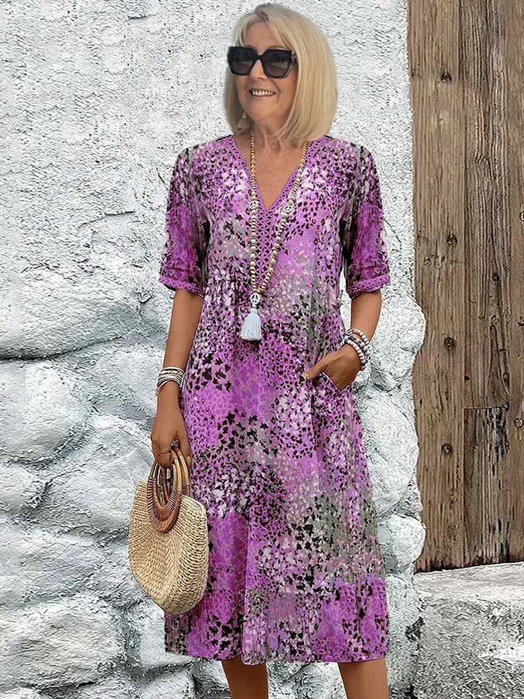 Sara™ | Livlig Blomstret Kjole