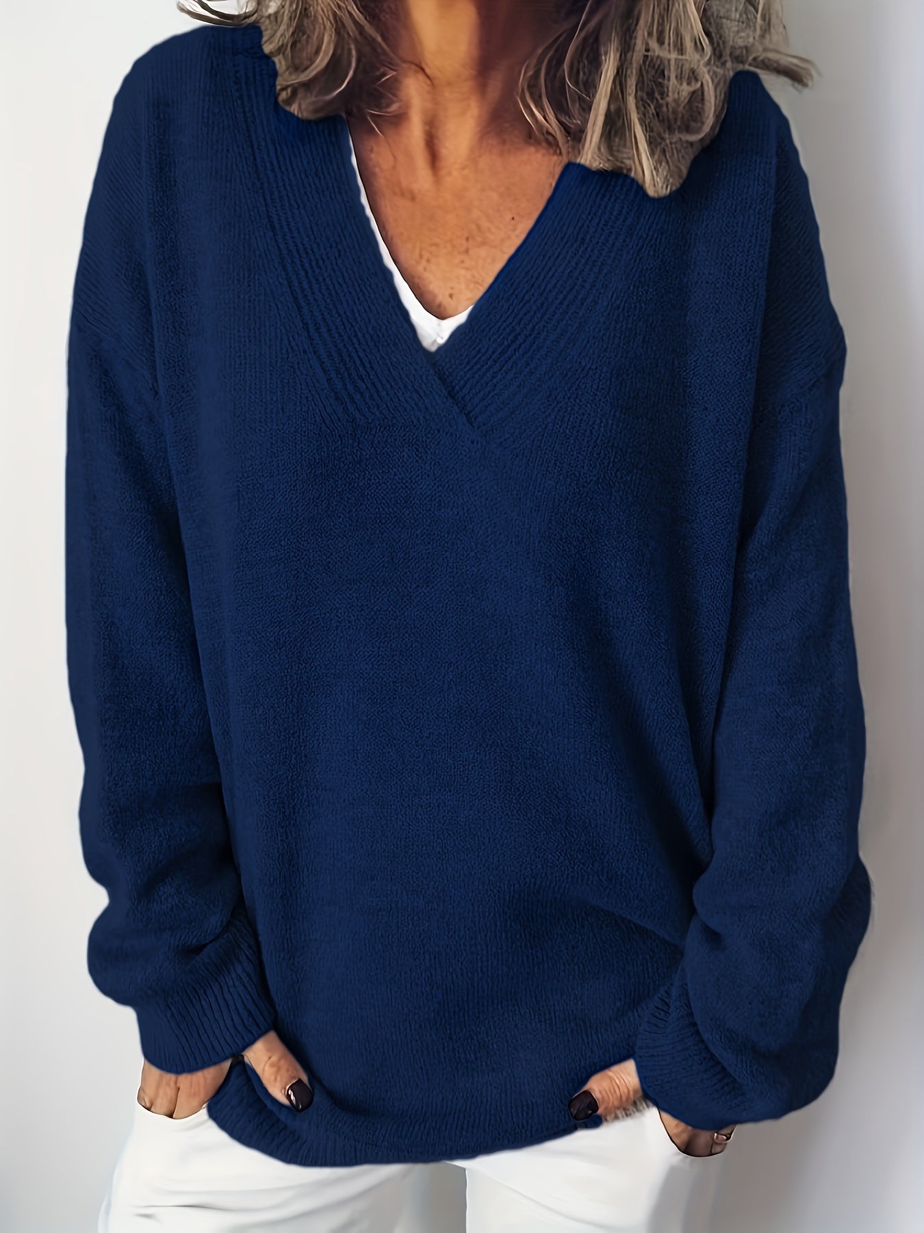 Sara™ | Blød og Tidløs V-Hals Sweater