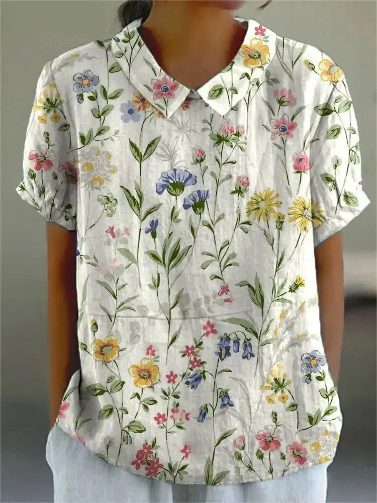 Sara™ | Blomstret Skjorte