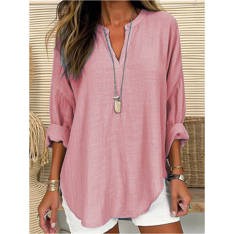 Sara™ | Let Sommerbluse med V-snit