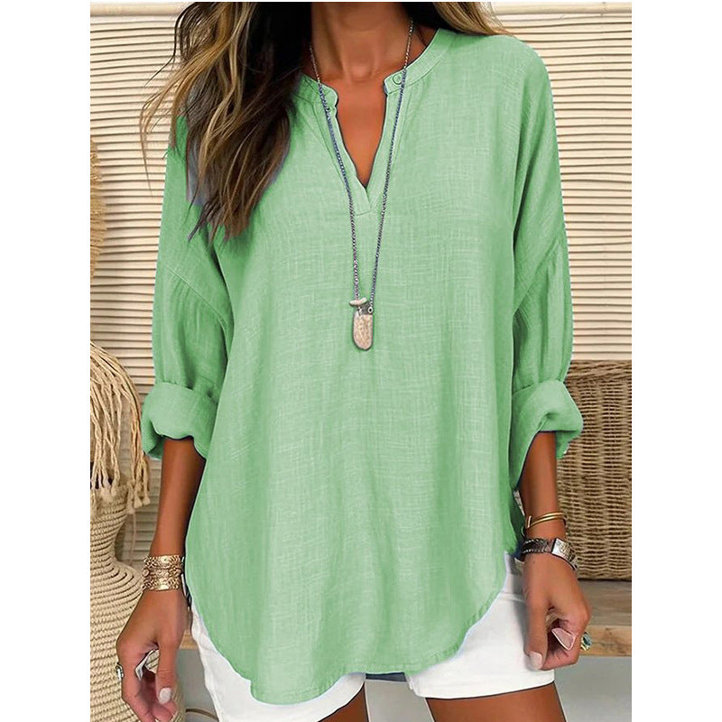 Sara™ | Let Sommerbluse med V-snit