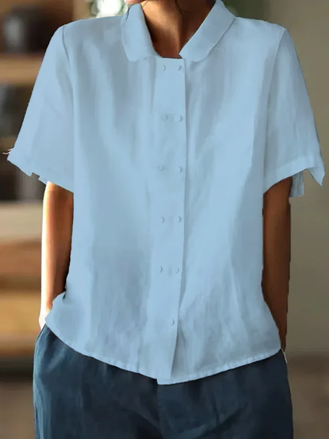 Sara™ | Hvid Sommerbluse Med Løs Pasform