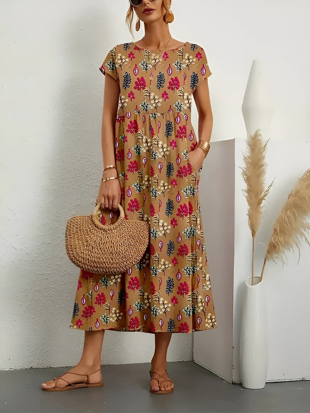 Sara™ | Let sommerkjole med blomsterprint