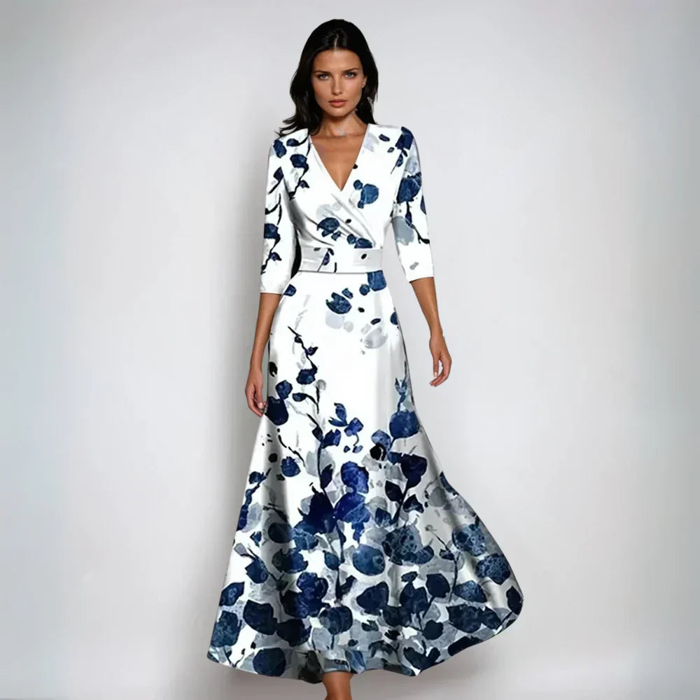 Sara™ | Stilfuld Blomstret Omslagskjole