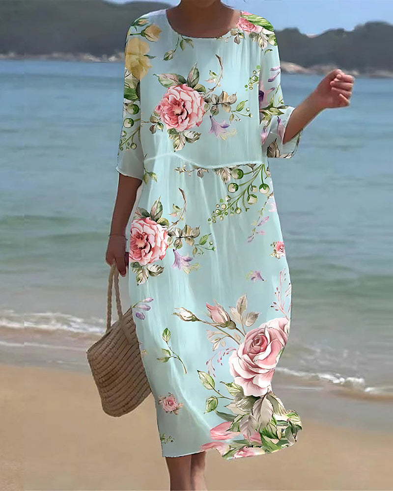 Sara™ | Elegant blomstret kjole