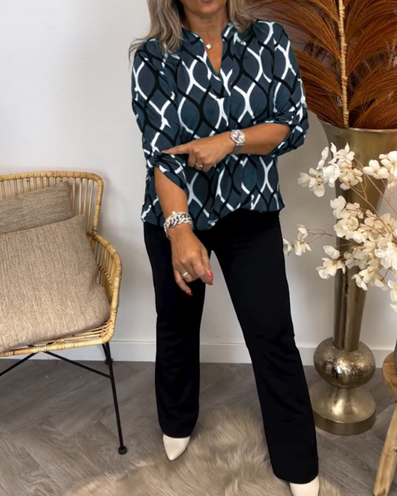 Sara™ | Casual Bluse med Lange Ærmer