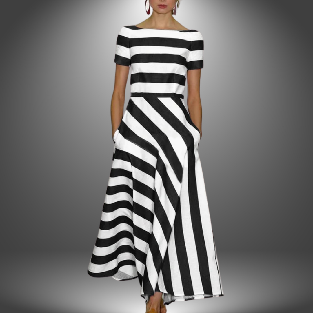 Sara™ | Stribet Kjole