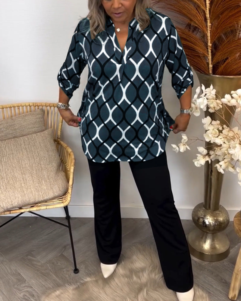 Sara™ | Casual Bluse med Lange Ærmer