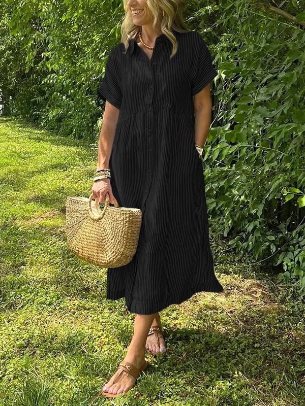 Sara™ | Let Sommerkjole Med Knapper