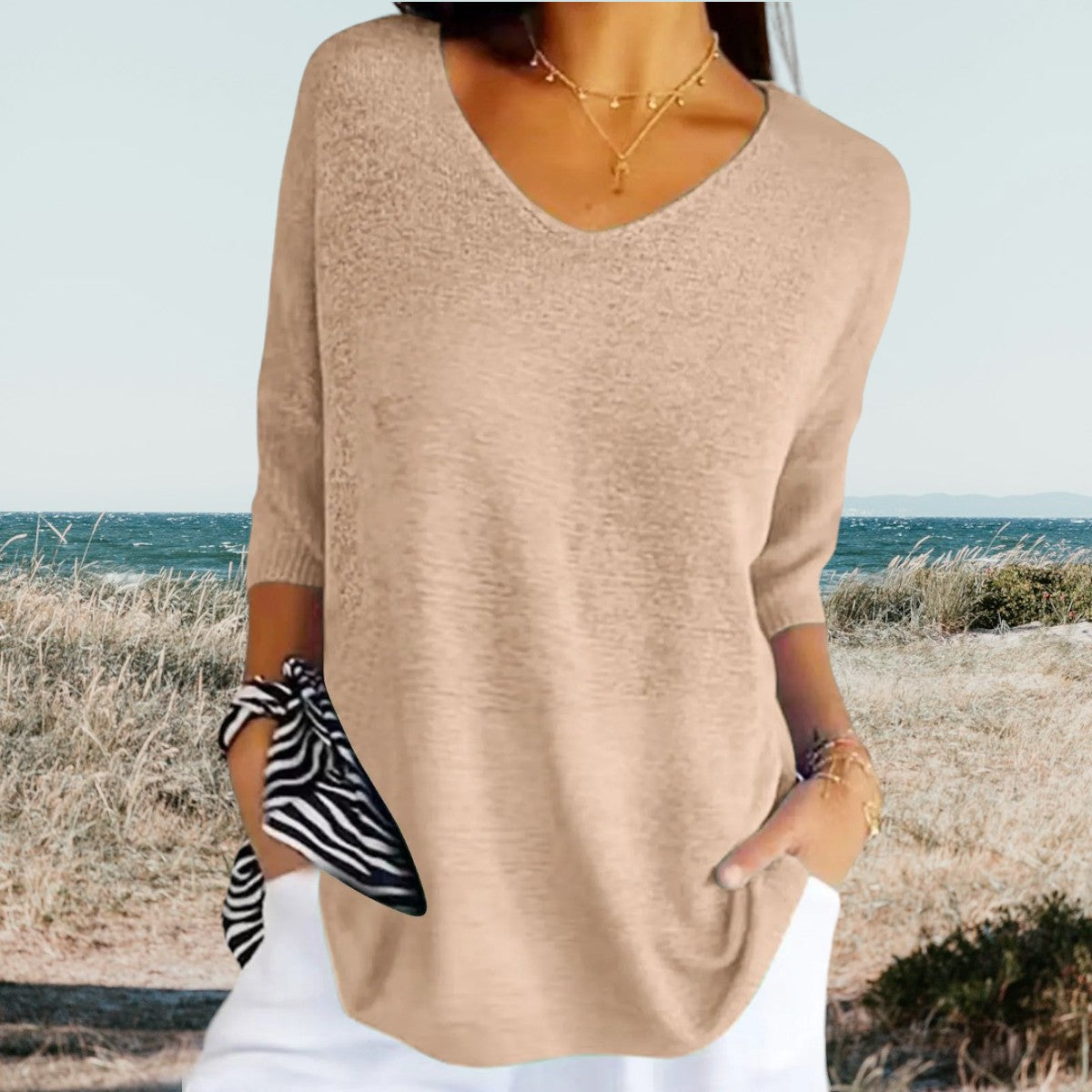 Sara™ | Stilfuld V-Hals Casual Top
