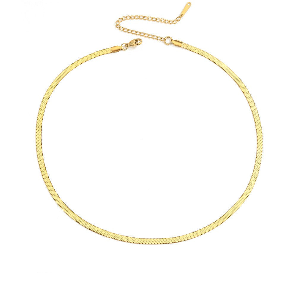 Fiskefletning halskæde | 18k Guld