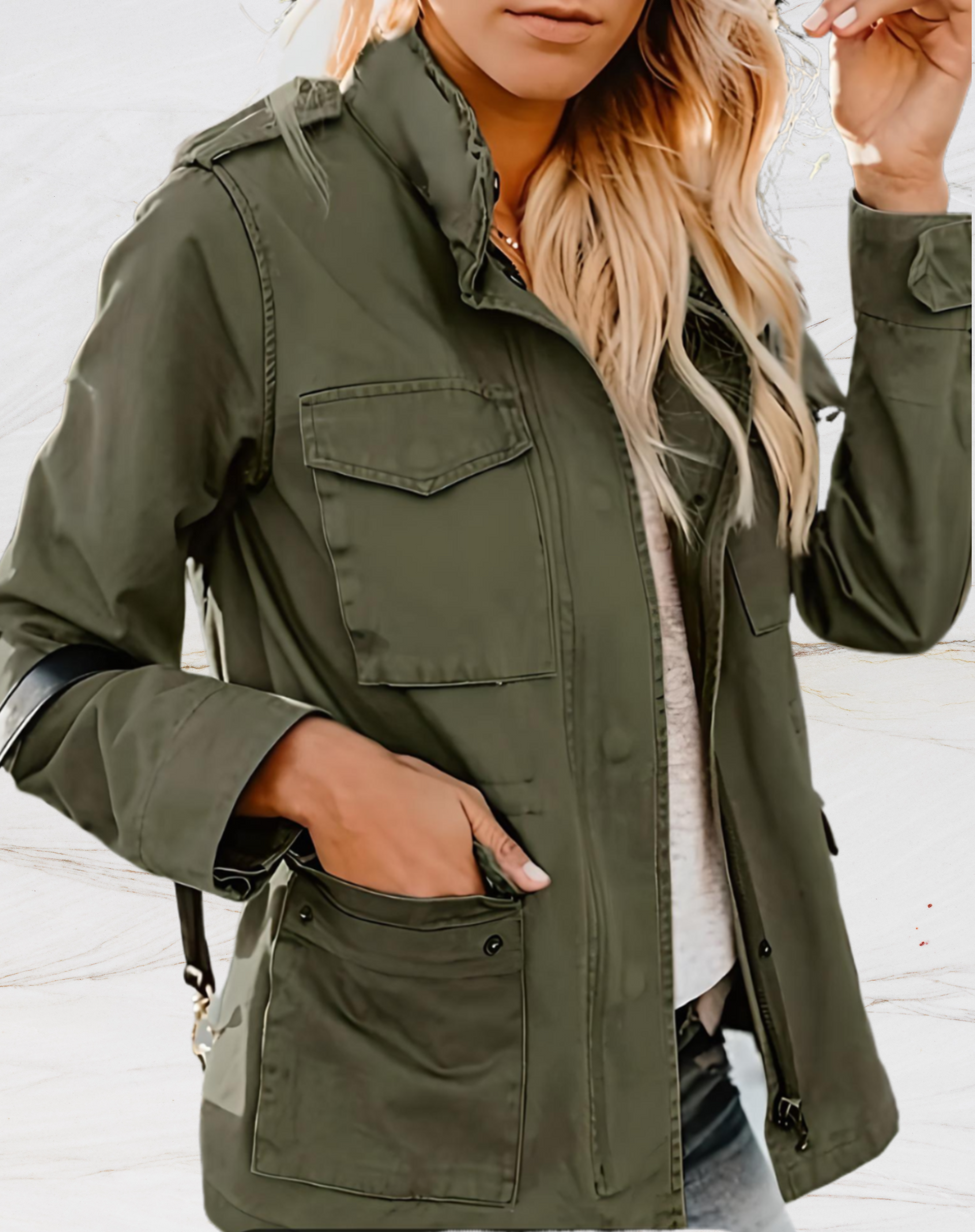 Sara™ | Stilfuld Casual Utility Jakke