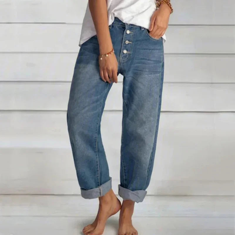 Sara™ | Stilfulde Loose-Fit High-Waist Jeans