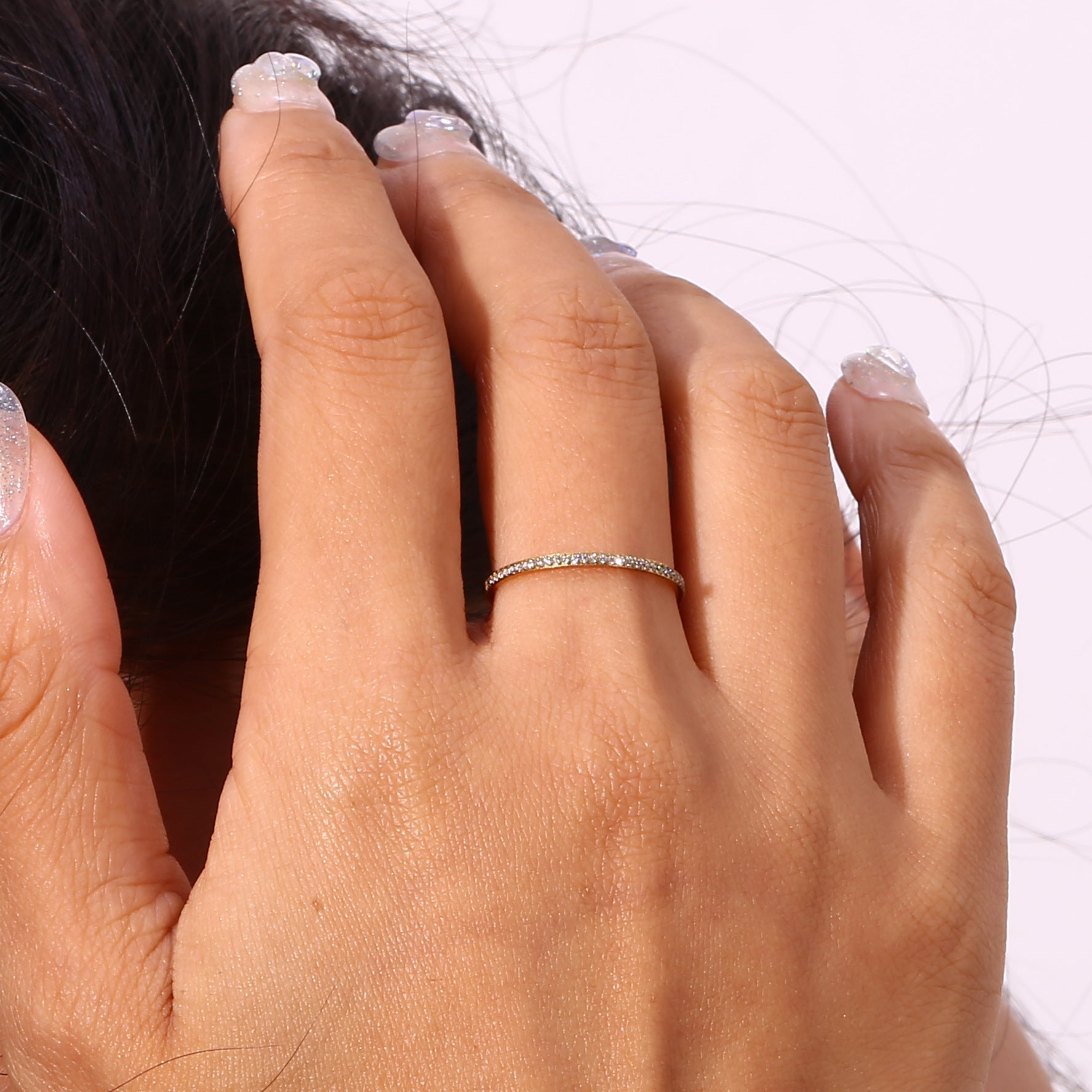 Zarra Paved Ring | 18k Guld