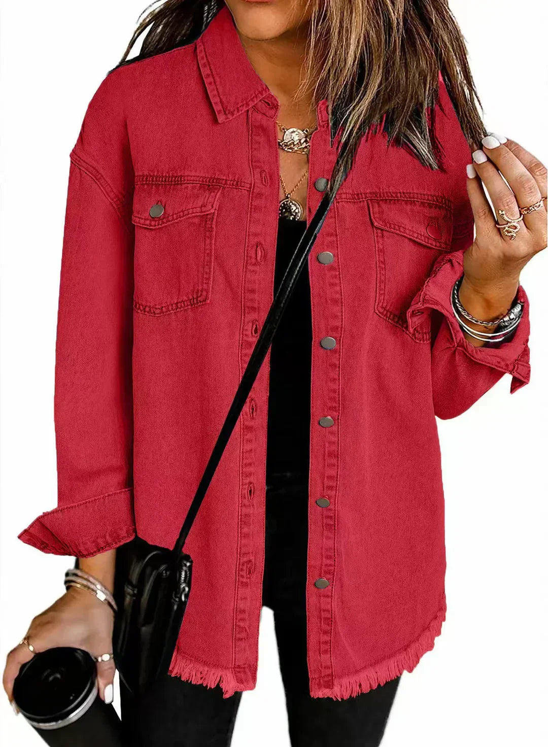 Sara™ | Tidløs Denim Skjortejakke