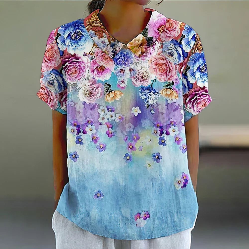 Sara™ | Blomstret Bluse