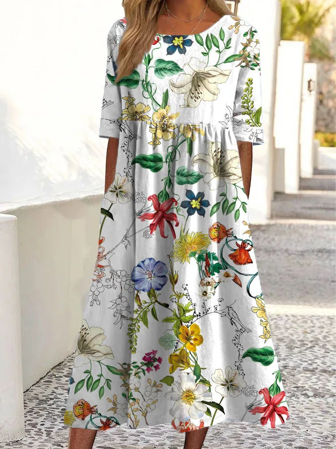 Sara® | Blød Blomsterkjole