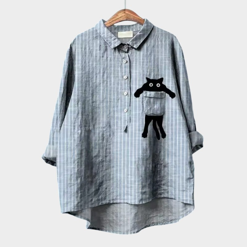 Sara™ | Kunstnerisk Printbluse
