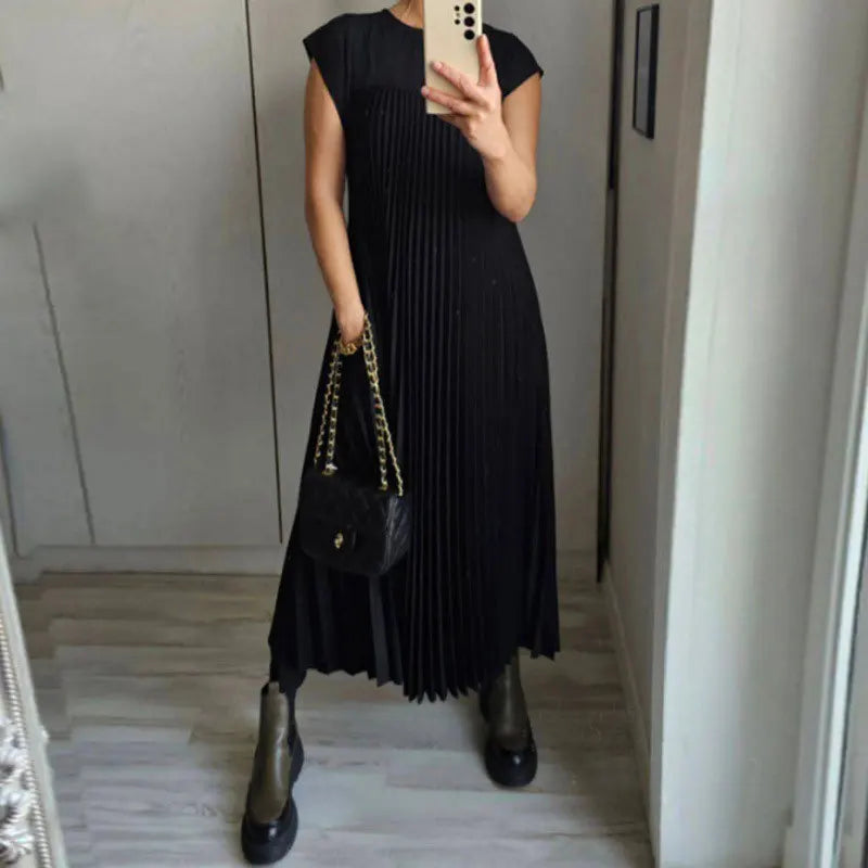 Sara™ | Plisseret Maxi Kjole