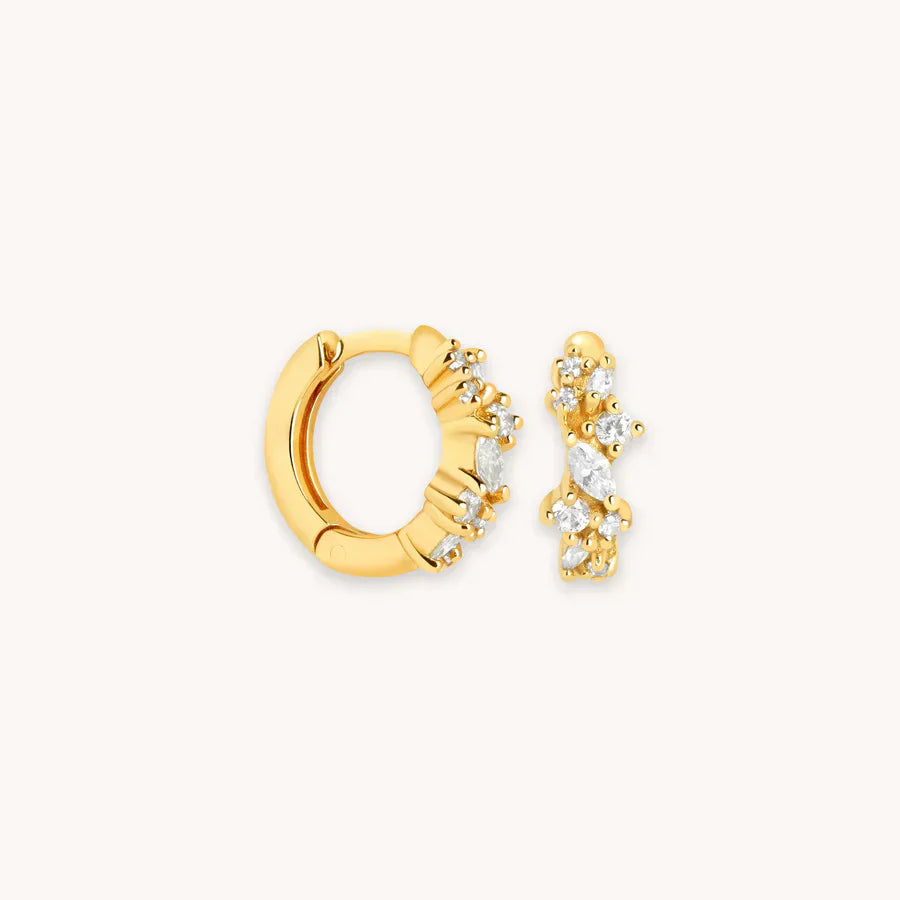 Kristall Cluster Huggies | Guld 18k