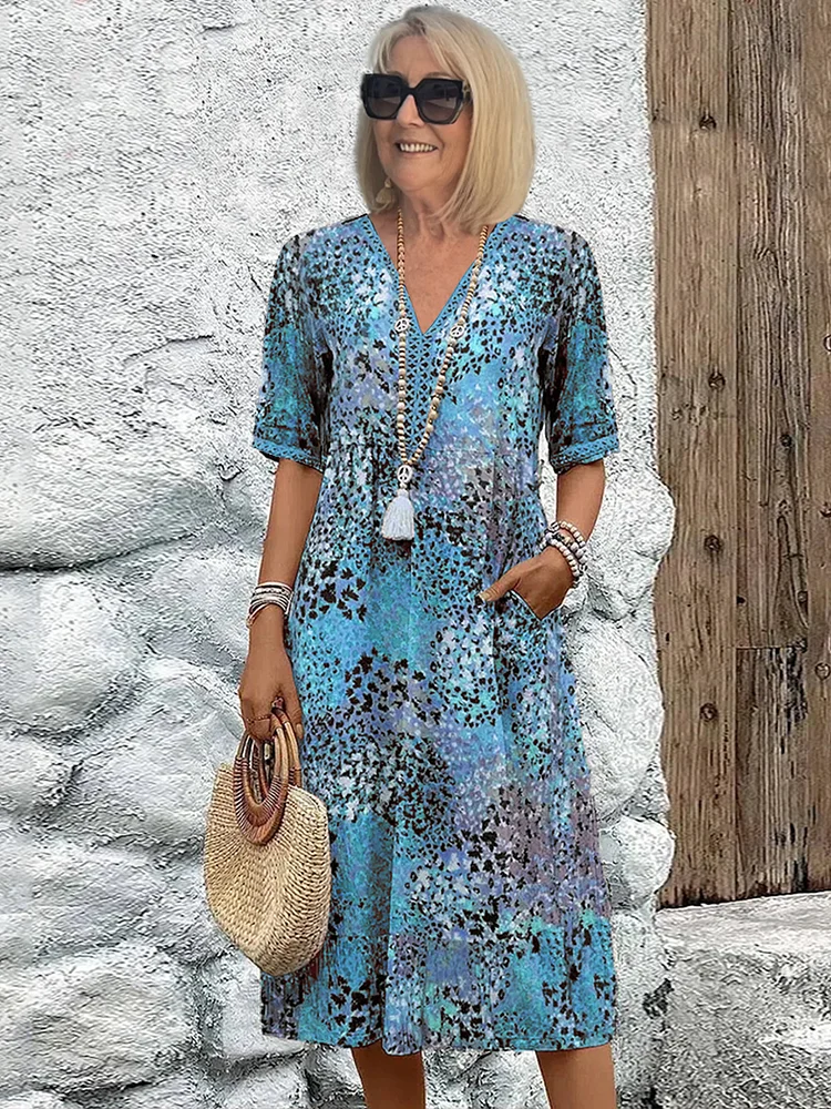Sara™ | Livlig Blomstret Kjole