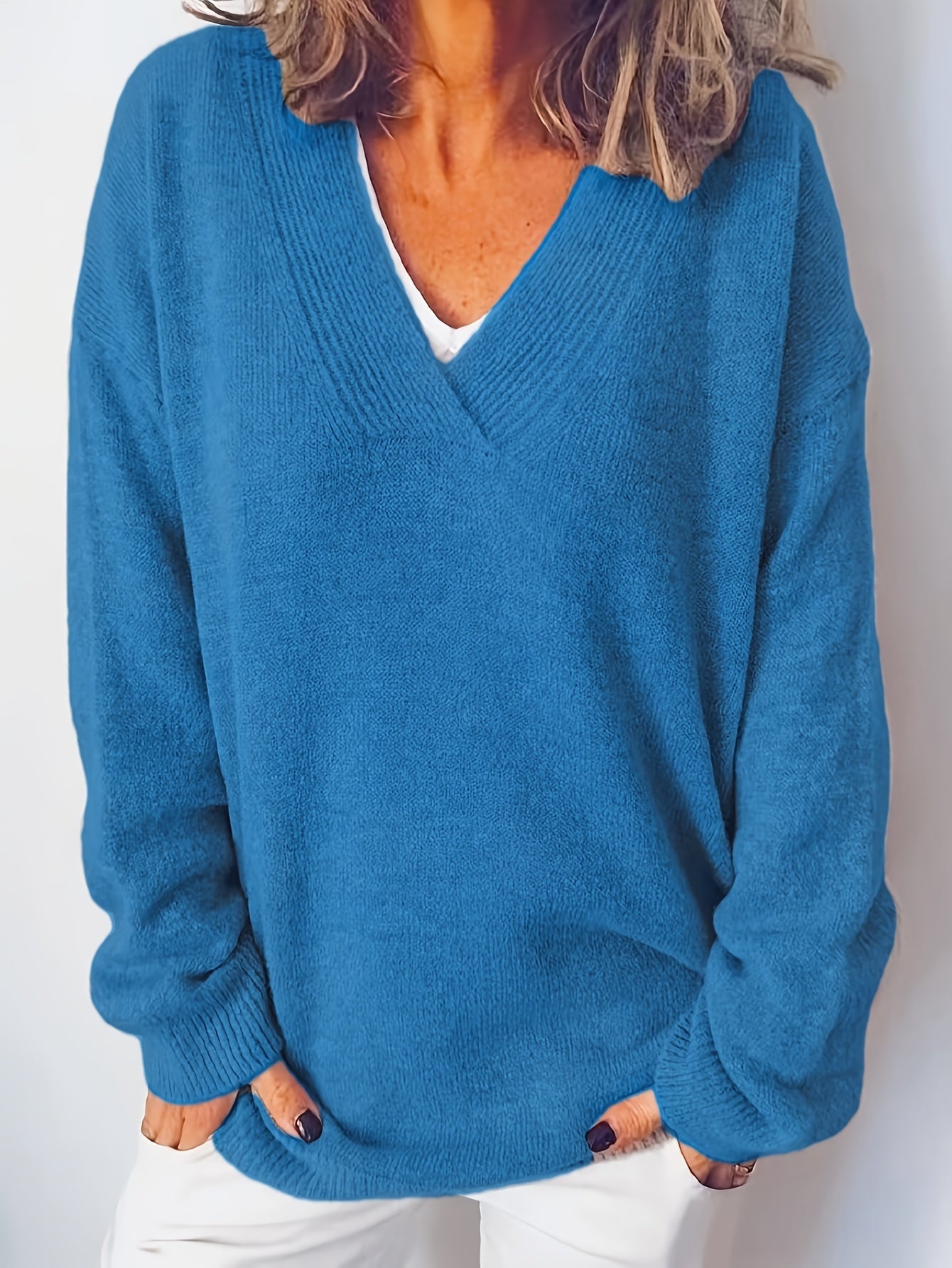 Sara™ | Blød og Tidløs V-Hals Sweater