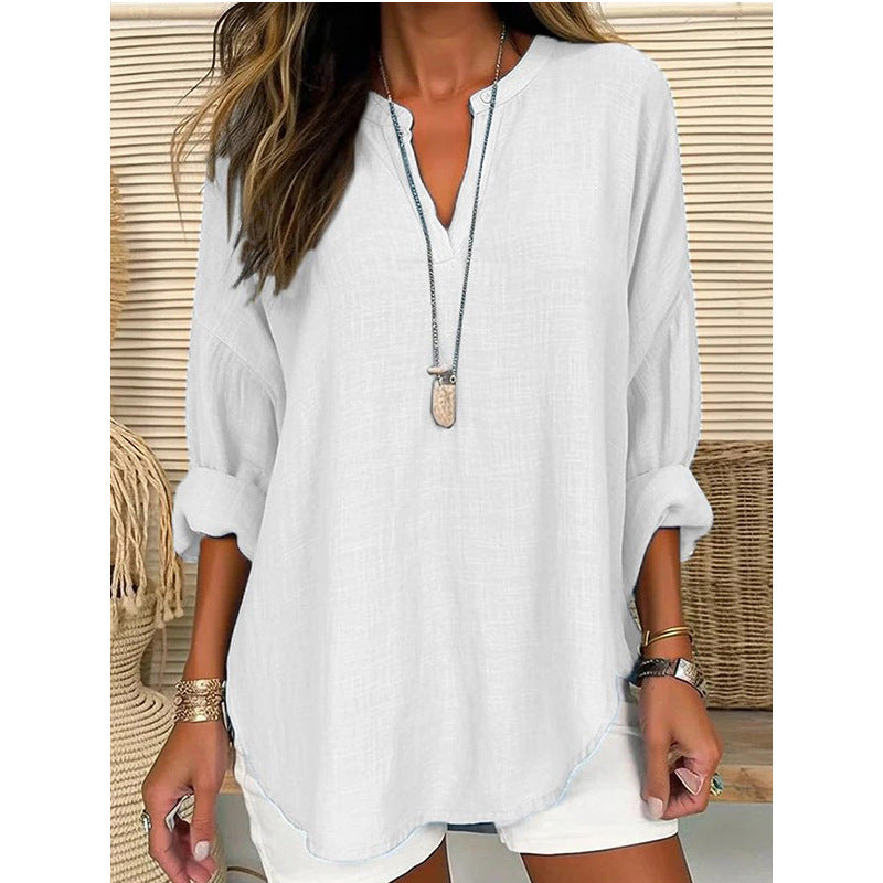 Sara™ | Let Sommerbluse med V-snit