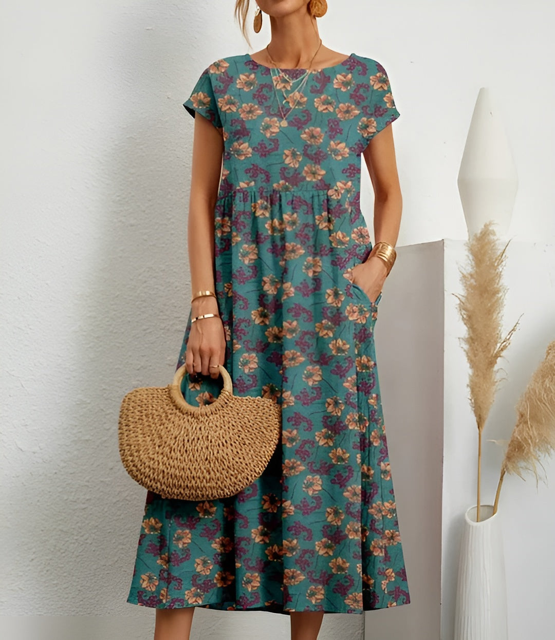 Sara™ | Let sommerkjole med blomsterprint